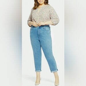 NWT NYDJ Margot Girlfriend Jeans Plus Size 20WP with Roll Cuffs Cool Embrace
